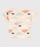 Camiseta estampada de manga corta de punto para bebé blanco AVALANCHE/ MULTICO