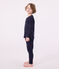 Pijama infantil liso de algodón azul SMOKING
