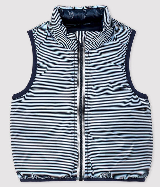 Chaqueta alcolchada reversible para bebé azul SMOKING