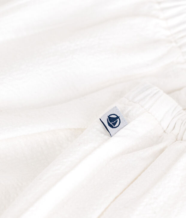 Pantalones bombachos de seersucker para beb&eacute; blanco
