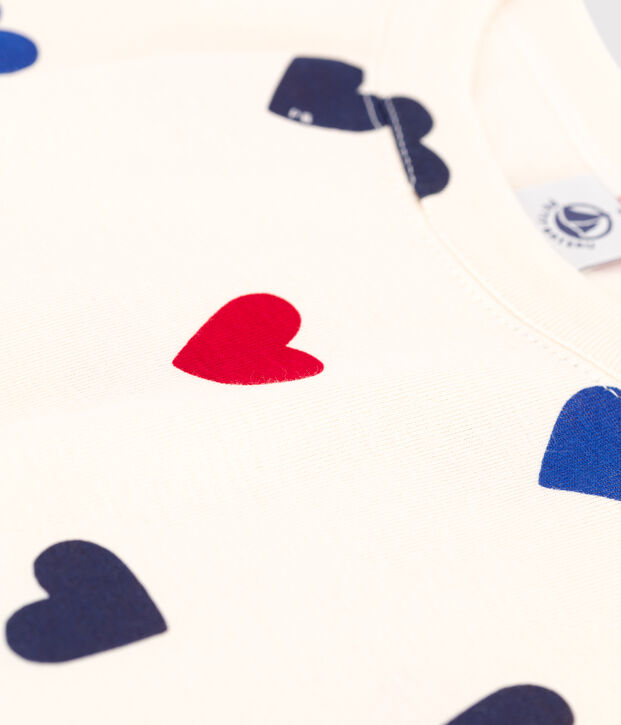 Camiseta L'ICONIQUE de algod&oacute;n con cuello redondo para mujer crudo/multicolor