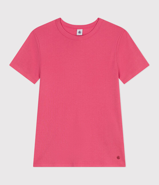 Camiseta Icónica lisa de algodón para mujer rosa PEONIA