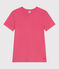 Camiseta Icónica lisa de algodón para mujer rosa PEONIA