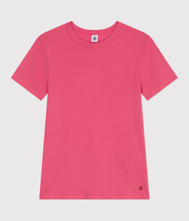 Camiseta Ic&oacute;nica lisa de algod&oacute;n para mujer rosa