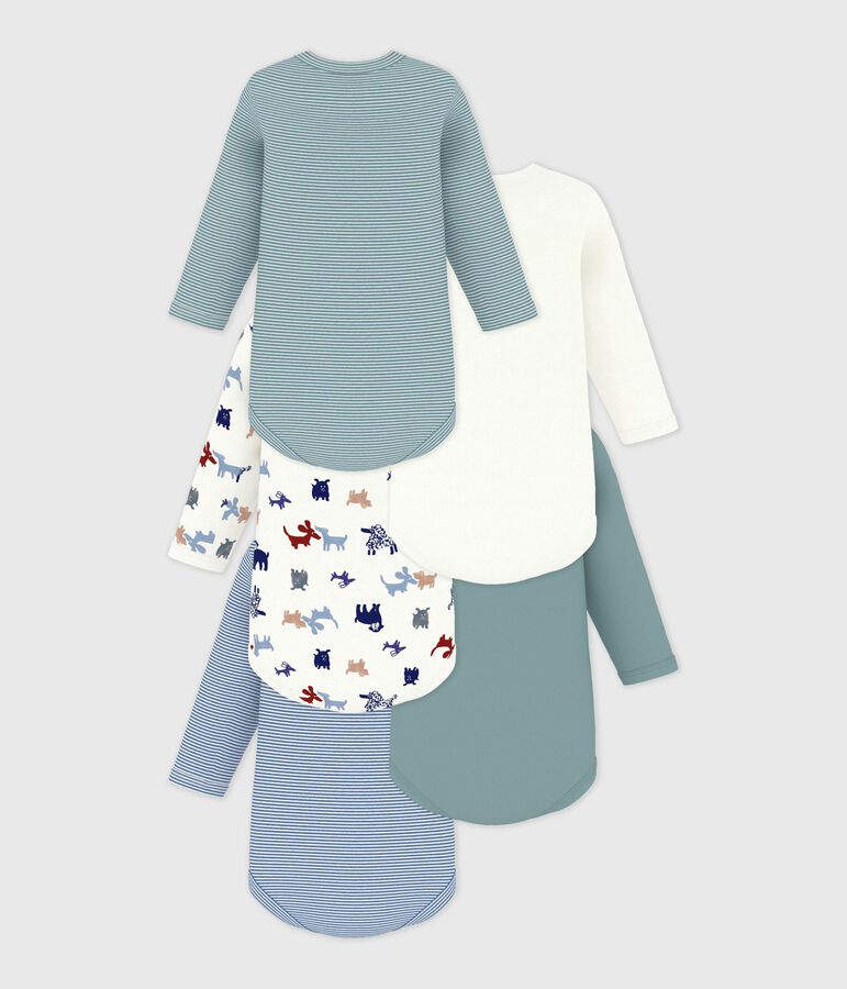 Juego de bodies de algod&oacute;n de manga larga con estampado para beb&eacute; multicolor