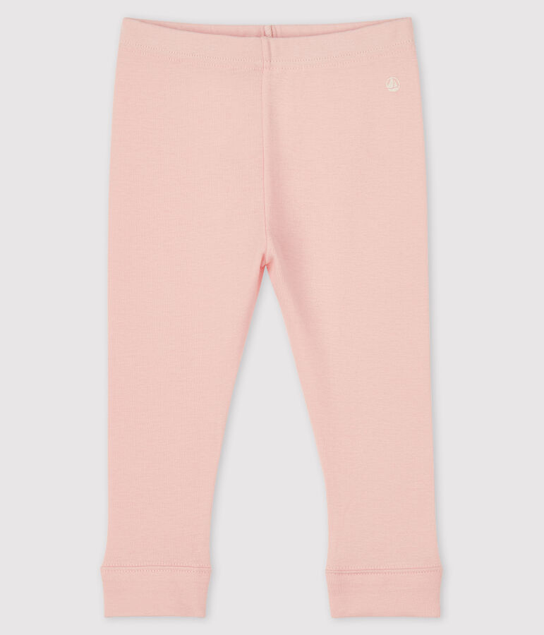Leggings de algod&oacute;n de beb&eacute; rosa