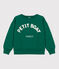 Sudadera de muletón infantil unisex verde EVERGREEN