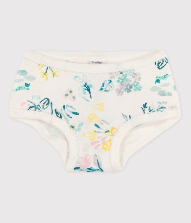 Braguita de algod&oacute;n de ni&ntilde;a blanco/multicolor