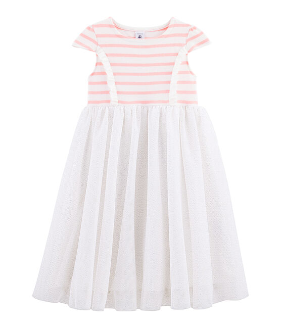 Vestido De Manga Corta Para Nina Petit Bateau