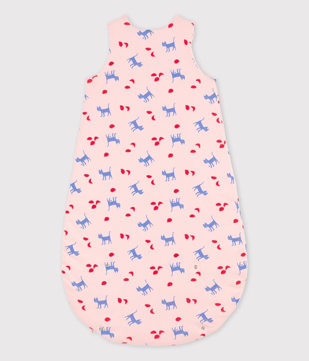 Saco de dormir con estampado de algod&oacute;n de beb&eacute; rosa/multicolor