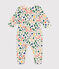 Pijama de felpa cepillada con estampado de bosque para bebé blanco AVALANCHE/ MULTICO