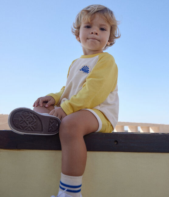 Sudadera de muletón ligero para bebé amarillo AVALANCHE/ NECTAR