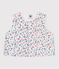 Chaqueta sin mangas de popelina con estampado de flores para bebé blanco MARSHMALLOW/blanco MULTICO