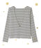 Marinière femme décolletée dans le dos. Petit bateau x Marie-Agnès Gillot beige COQUILLE/azul SMOKING