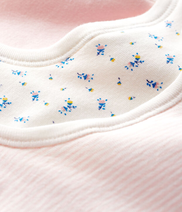 Juego de 3 baberos de punto para beb&eacute; multicolor