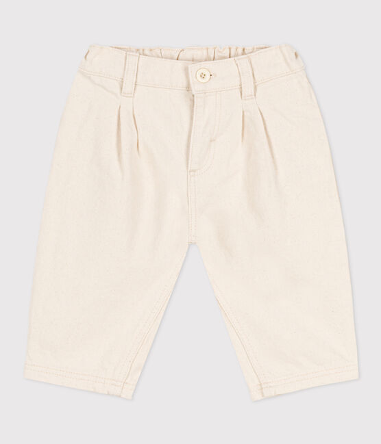 Pantalón de tejido vaquero para bebé gris ECRU