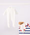 Pijama túbico con formas de corazones para bebé blanco MARSHMALLOW