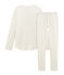 Pijama de punto para chica blanco MARSHMALLOW/blanco MULTICO