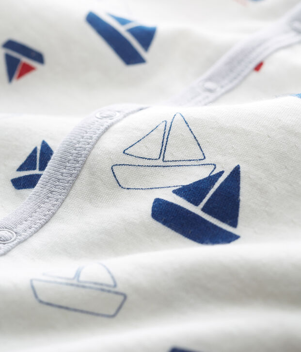 Pelele de tejido t&uacute;bico para beb&eacute; ni&ntilde;o blanco/multicolor