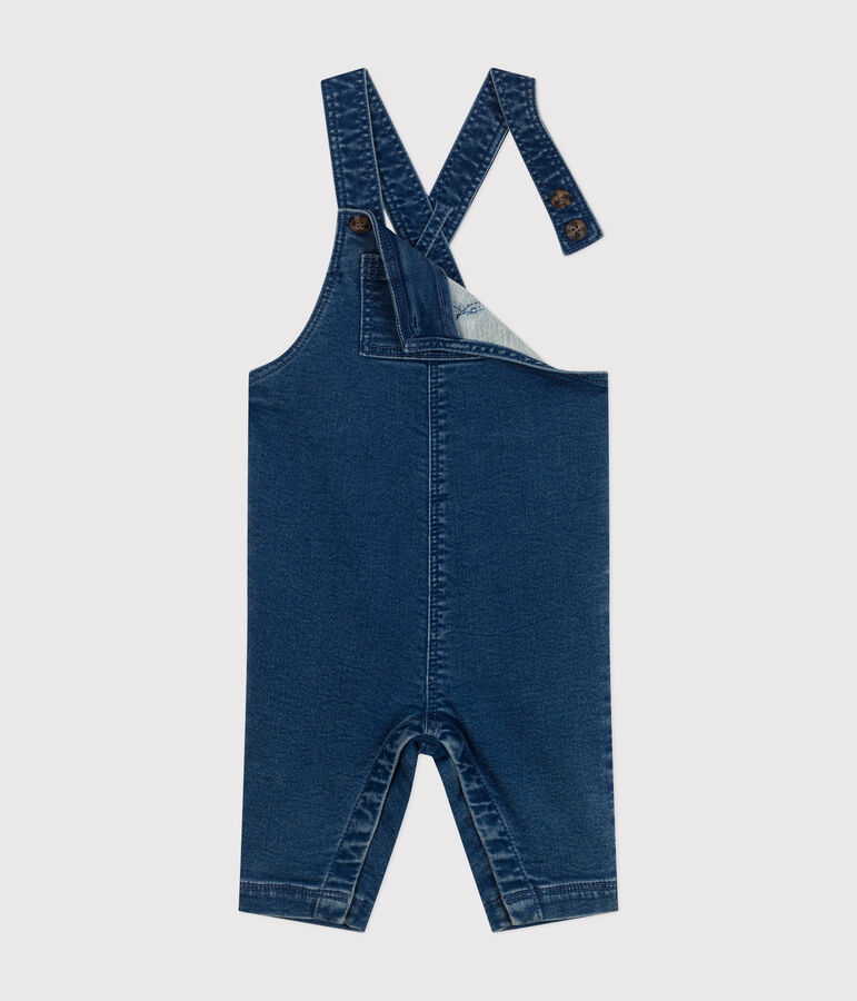 Peto largo de tejido denim para beb&eacute; azul