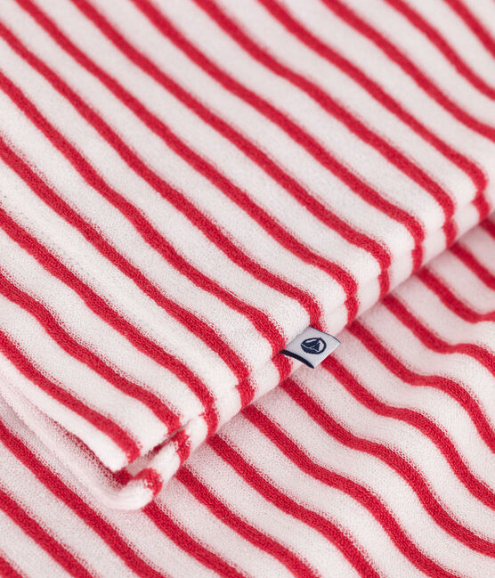 Pijama infantil corto de algodón a rayas rojo MARSHMALLOW/ SPI
