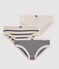 Lote de 3 braguitas de rayas de chica variante 1