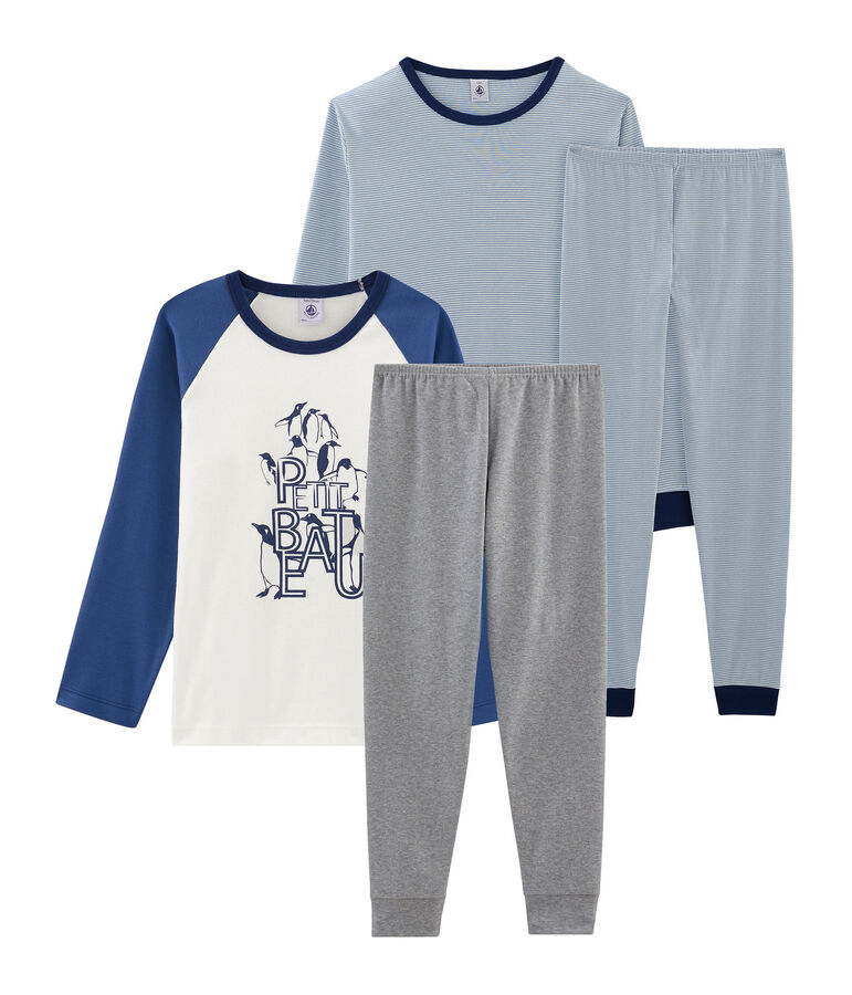 D&uacute;o de pijamas de punto para ni&ntilde;o multicolor