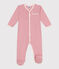 Pijama de algodón liso para bebé rosa CHARME