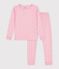 Pijama infantil muy ajustado de algod&oacute;n con estampado rosa/multicolor