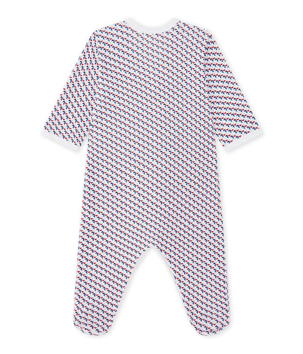 Pijama estampado para beb&eacute; ni&ntilde;o blanco/multicolor
