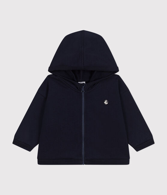 Sudadera con capucha de muletón para bebé azul SMOKING