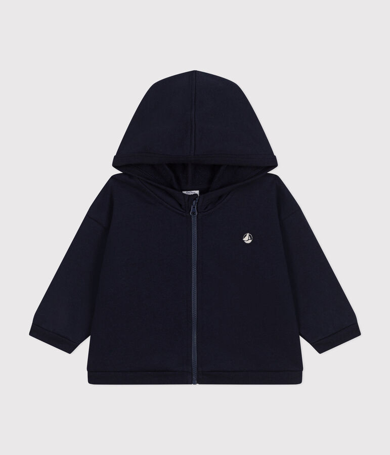 Sudadera con capucha de mulet&oacute;n para beb&eacute; azul