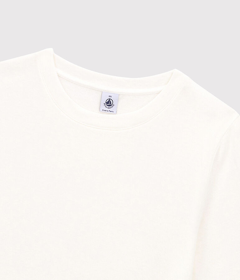 CAMISETA BOXY T&Uacute;BICO de algod&oacute;n de mujer blanco