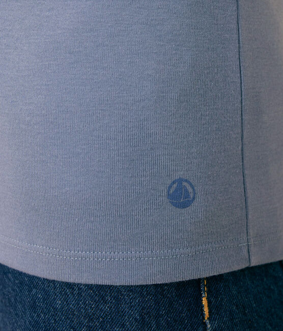 Camiseta L'ICONIQUE de algodón con cuello redondo para mujer azul BEACH