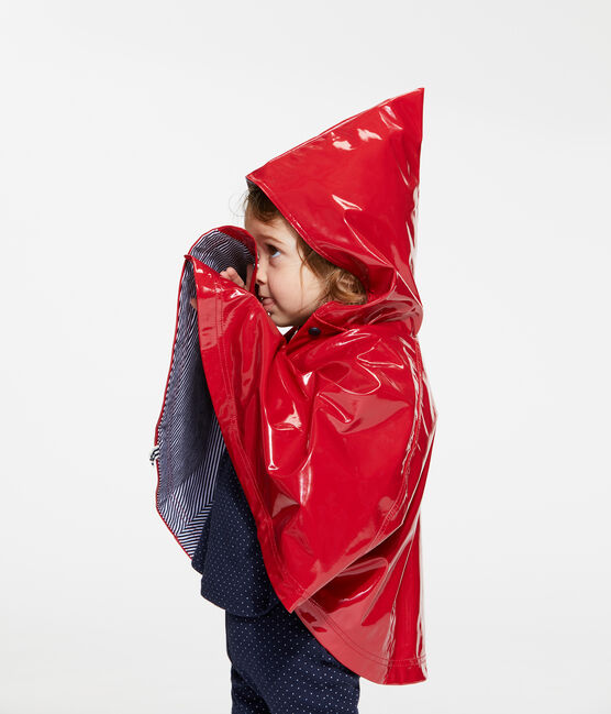 Capa de lluvia reforzada para bebé niña rojo TERKUIT