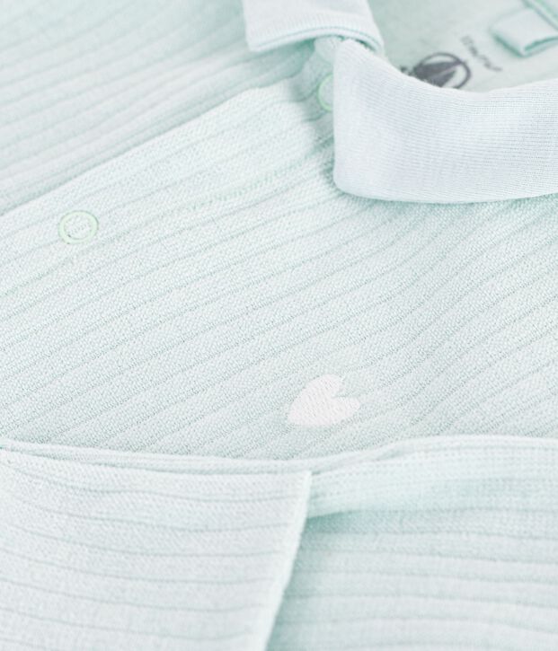 Pijama de terciopelo con cuello liso para beb&eacute; SPRAY