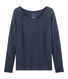 Camiseta manga larga de lino para mujer