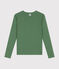 Camiseta L'ICONIQUE de algodón con cuello redondo para mujer verde PALMERAIE
