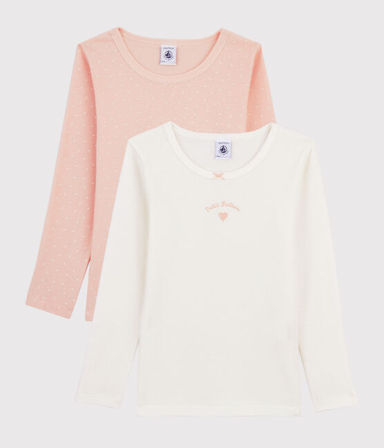 Juego de 2 camisetas de manga larga de niña pequeña variante 1