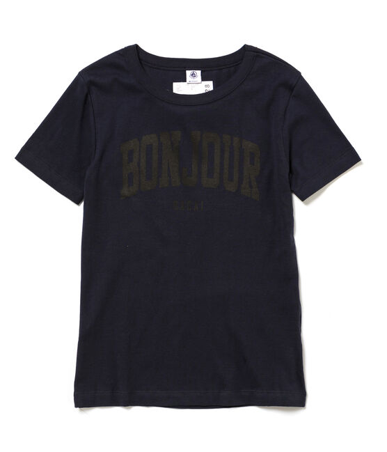 Tee-shirt manches courtes col rond femme azul SMOKING