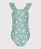 Bañador infantil con flores azul PAUL/blanco MARSHMALLOW