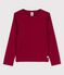 Camiseta de manga larga infantil unisex rojo SANGRIA