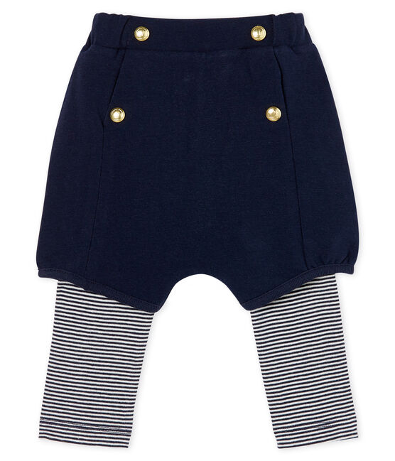 Leggings con shorts para bebé niña azul SMOKING/blanco MARSHMALLOW