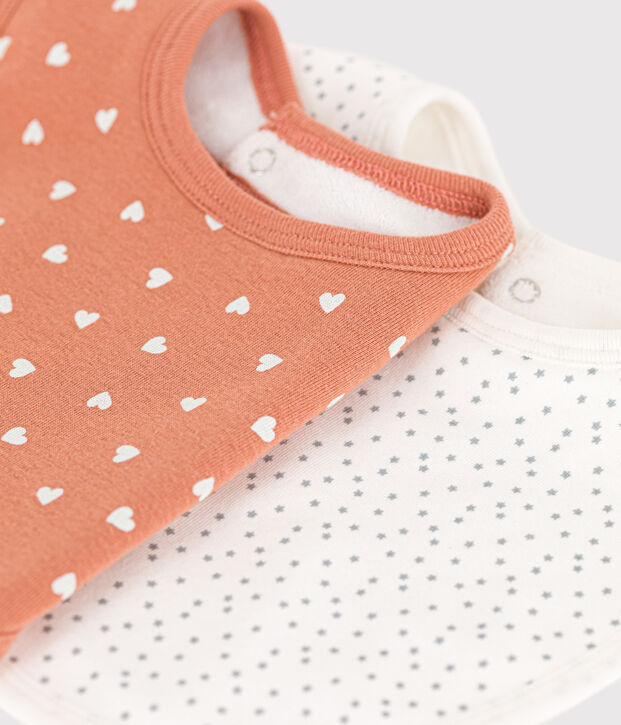 Juego de 2 baberos estampados de algod&oacute;n para beb&eacute; multicolor