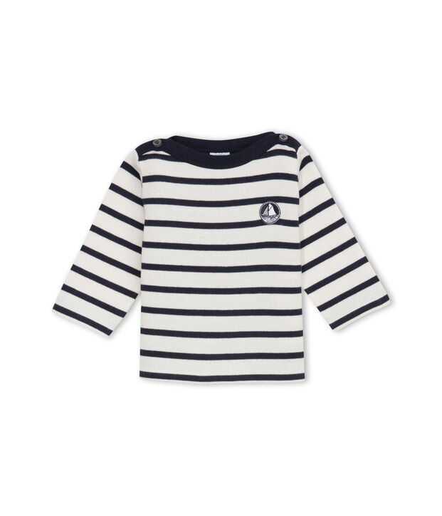 Jersey marinero emblem&aacute;tico para beb&eacute; unisex blanco/azul