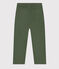 Pantalón de tela de algodón para niño verde CROCO