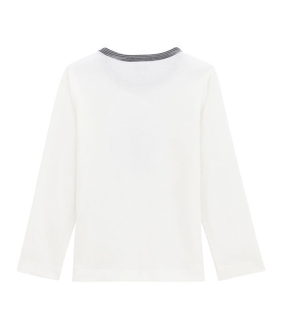 Camiseta de manga larga para niño blanco MARSHMALLOW