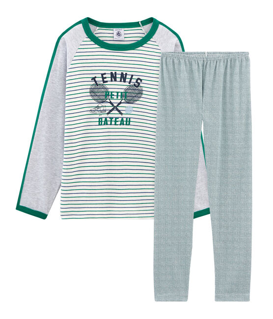 Pijama de punto para niño blanco MARSHMALLOW/blanco MULTICO