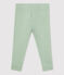 «Leggings» de punto calado de bebé verde HERBIER