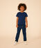Camiseta de punto flameado para niño azul MEDIEVAL